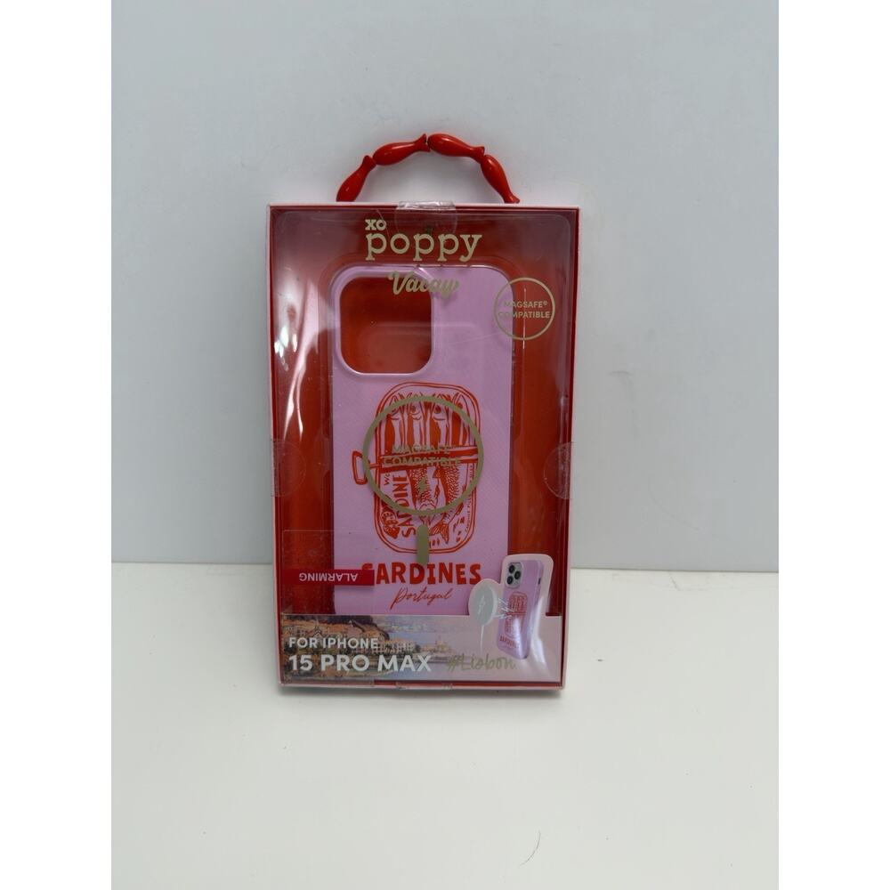 XO Poppy MagSafe Phone Case for iPhone 15 Pro Max Sardines Pink New